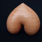 Laminated wood sculpture.