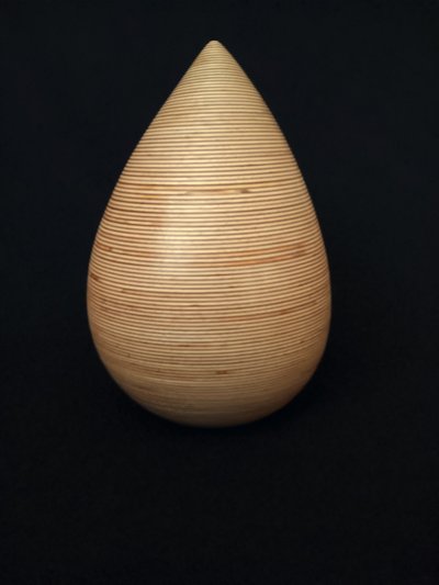 Laminated wood sculpture