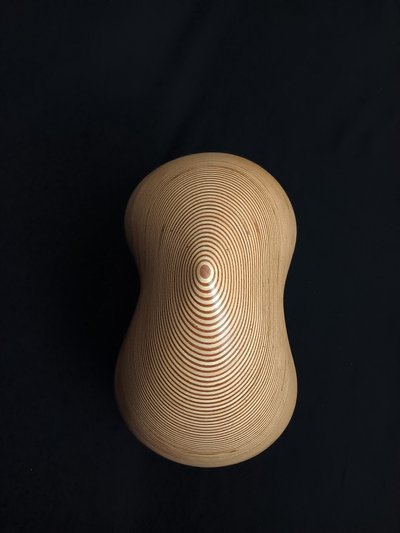 Laminated wood sculpture